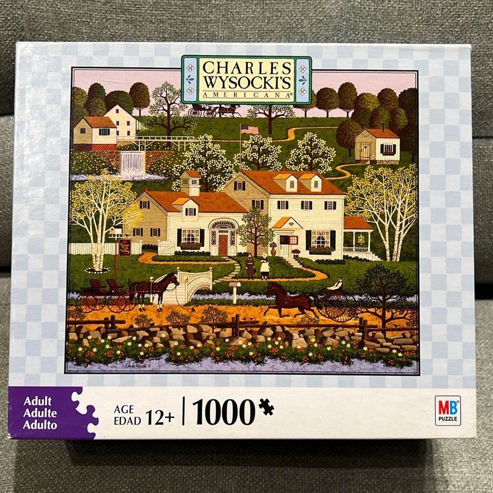 Vintage Charles WYSOCKI's Americana Puzzle Gingernut Valley 1000 Piece